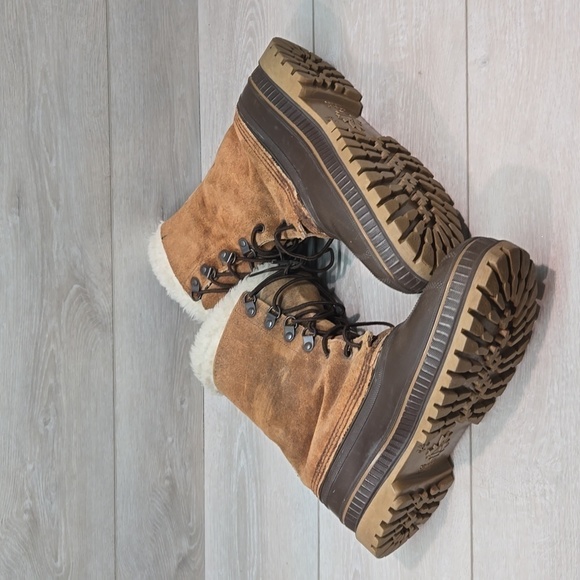 Vintage Sorel Mens Leather Duck Boots Insulated lined shoes sz 9 - Picture 9 of 12